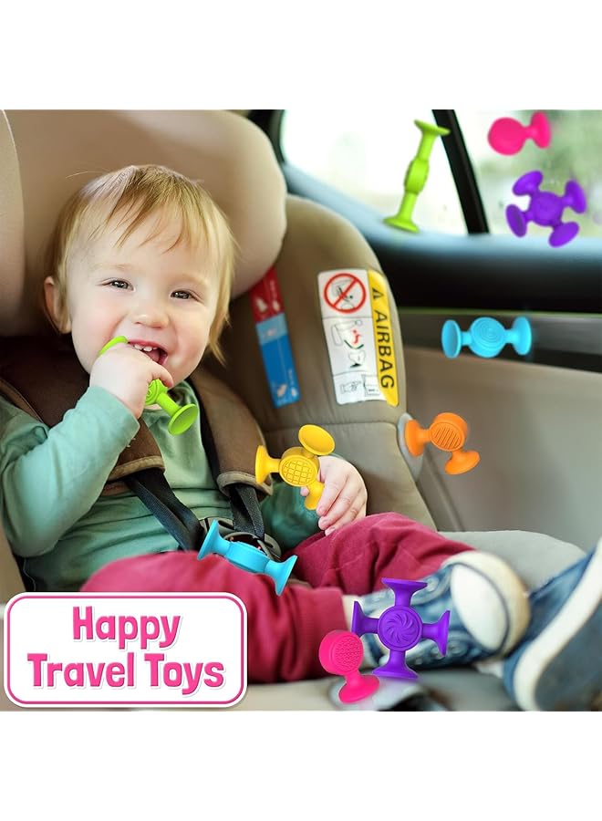 Bolivia's Suction Cup Toys 16 Pcs Kids Suction Toys Bath Toys Set Sucker Sensory Toys Silicone Suction - Image 4