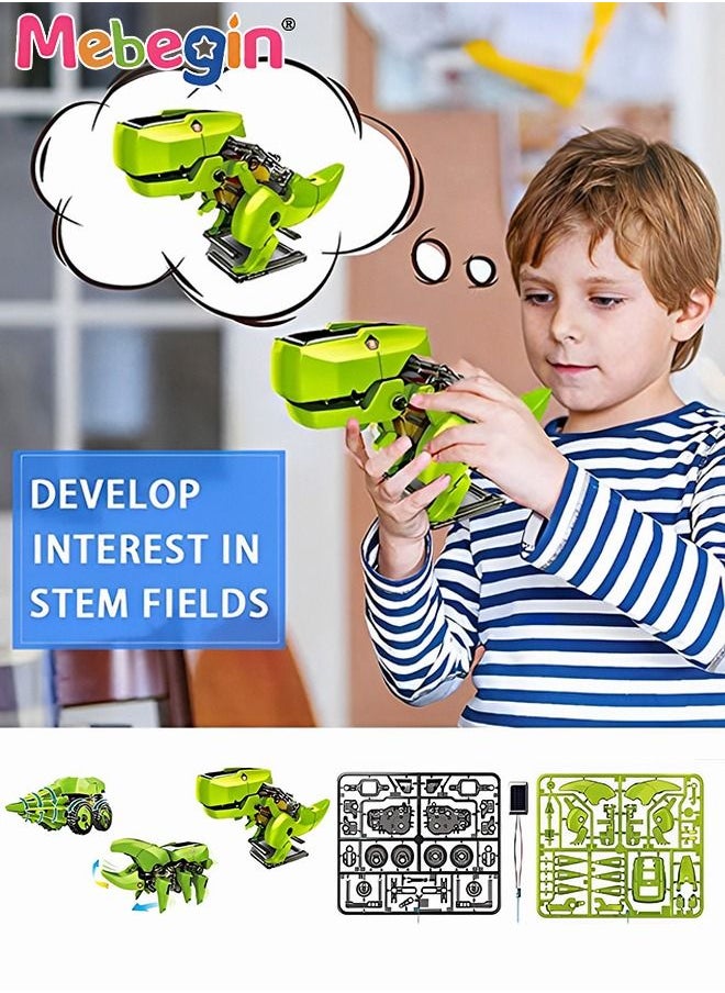 MEBEGIN - DIY Assembled Toys, 3-in-1 Deformed Dinosaur Toy, Creative Building Educational Science Kit, Fun Parent-child Interactive Toy, Ideal Gift for Kids Aged 8+ - Image 1