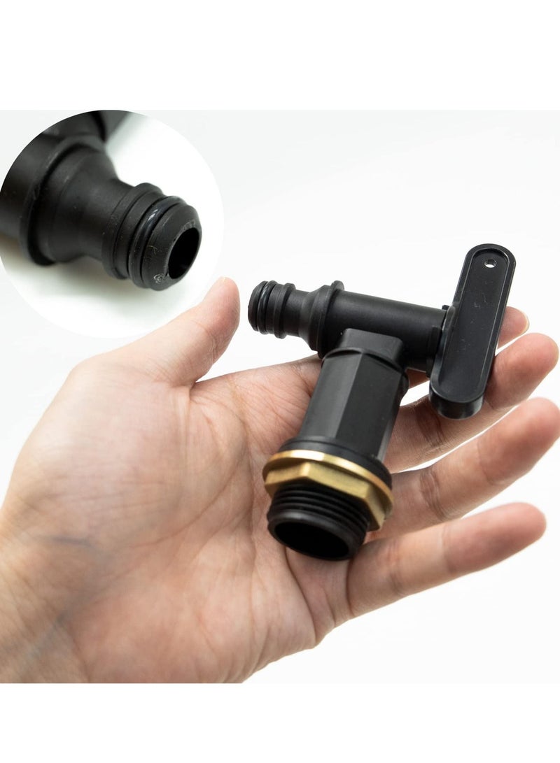 Y&D Water Tap Hosepipe Rain Barrel 3/4 Thread Tank Valve Adapter Ton Accessories Plastic Snap Fit for Home Garden Connectors - Image 5