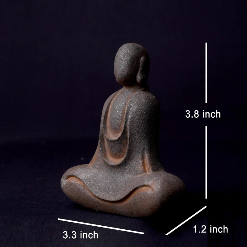 Daisylily Faceless Buddha Statue - Solid Cast Iron Buddha Figurine, Indoor Outdoor Zen Decor for Spiritual Room Meditation - Image 2