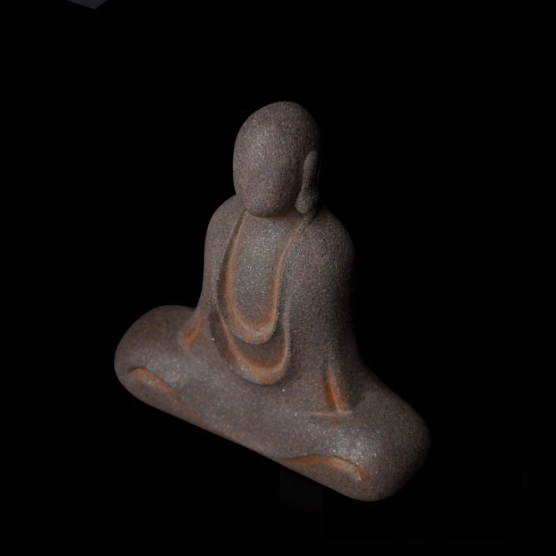 Daisylily Faceless Buddha Statue - Solid Cast Iron Buddha Figurine, Indoor Outdoor Zen Decor for Spiritual Room Meditation - Image 4