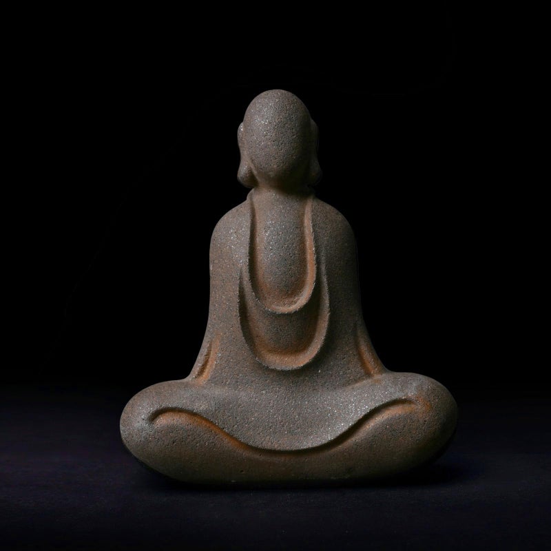 Daisylily Faceless Buddha Statue - Solid Cast Iron Buddha Figurine, Indoor Outdoor Zen Decor for Spiritual Room Meditation - Image 1