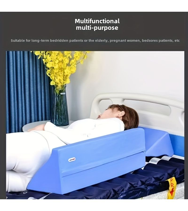 White Soft Sponge Wedge Pillow Full Body Support Side Sleepers Bed Sore Care - Image 2