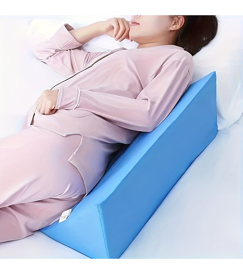 White Soft Sponge Wedge Pillow Full Body Support Side Sleepers Bed Sore Care - Image 4