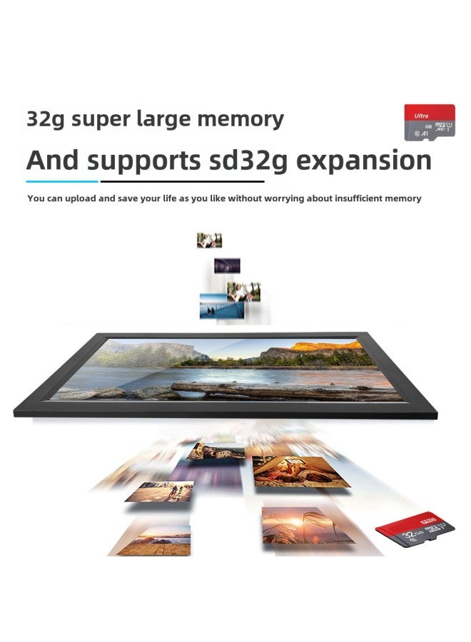 إطار صور إلكتروني Frameo مقاس 15.6 بوصة، تطبيق WiFi للهاتف المحمول، إرسال صور، ذاكرة 32 جيجابايت، ألبوم Uhale الرقمي - اللون: 15.6 بوصة 32 جم + إطار خشبي بلون خشبي - Image 5