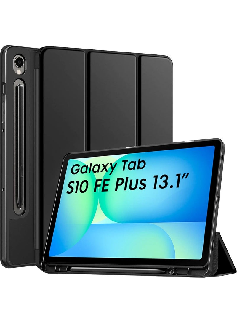 حافظة لجهاز سامسونج جالكسي تاب اس 10 اف اي بلس 13.1 انش مع [حامل قلم] [حافظة مرنة ناعمة] لتابلت سامسونج تاب اس 10 اف اي بلس 13.1 انش [دعم خاصية النوم التلقائي] - اسود - Image 1