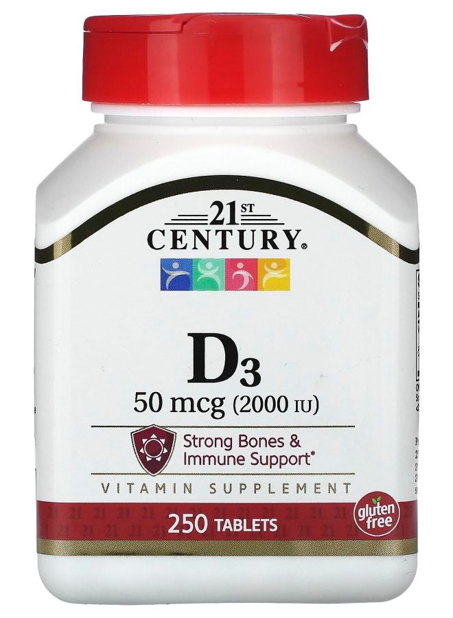 D3 50 mcg (2000 IU) 250 Tablets