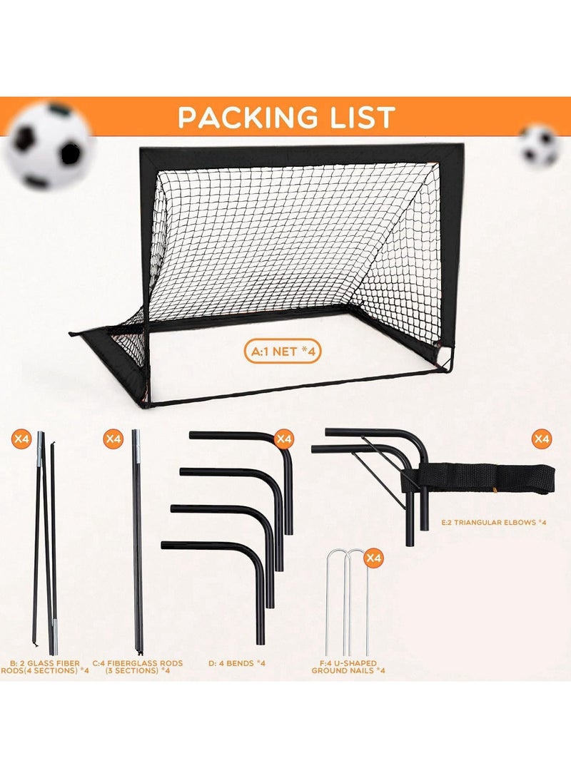 Soofam Portable Foldable Football Goal for Training, with Net, Indoor and Outdoor - Image 5