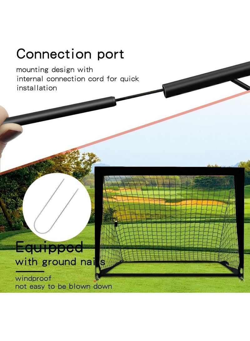 Soofam Portable Foldable Football Goal for Training, with Net, Indoor and Outdoor - Image 3