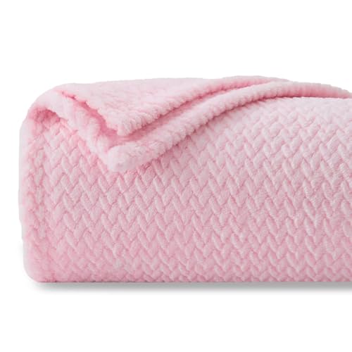BSB Home Polyester Premium Plush Double Blanket|300 GSM Lightweight Cozy Ultrasoft for Bed, Sofa, Travel & Camping| 230x220 cm |Peach| TC - 220 - Image 1