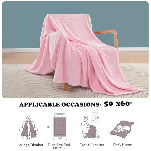 BSB Home Polyester Premium Plush Double Blanket|300 GSM Lightweight Cozy Ultrasoft for Bed, Sofa, Travel & Camping| 230x220 cm |Peach| TC - 220 - Image 4