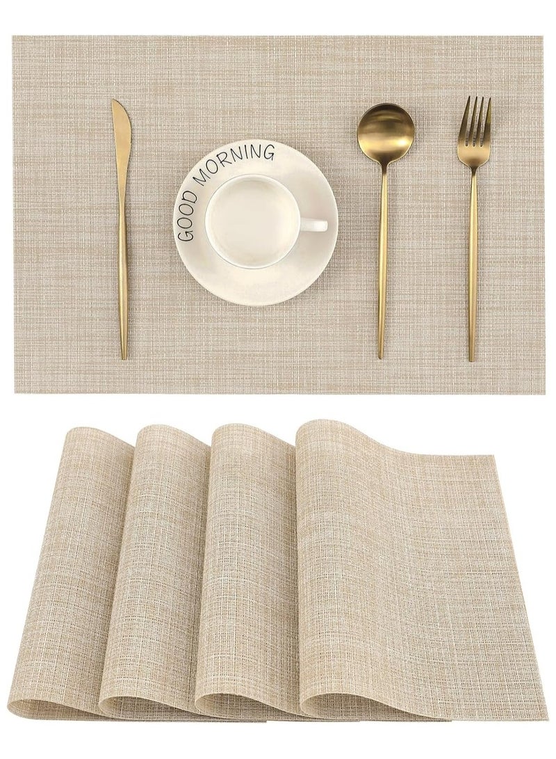 Vparty Placemats for Dining Table, Set of 6 Heat Resistant Place Mats, 45 x 30 cm, Durable and Stylish Table Mats, Ideal for Protecting Surfaces, Easy to Clean, Perfect for Home, Kitchen, Dining Room, and Special Occasions.  - Image 1