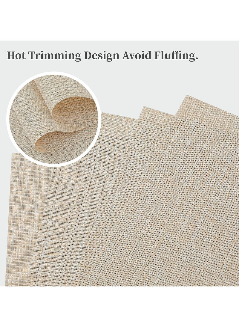 Vparty Placemats for Dining Table, Set of 6 Heat Resistant Place Mats, 45 x 30 cm, Durable and Stylish Table Mats, Ideal for Protecting Surfaces, Easy to Clean, Perfect for Home, Kitchen, Dining Room, and Special Occasions.  - Image 3