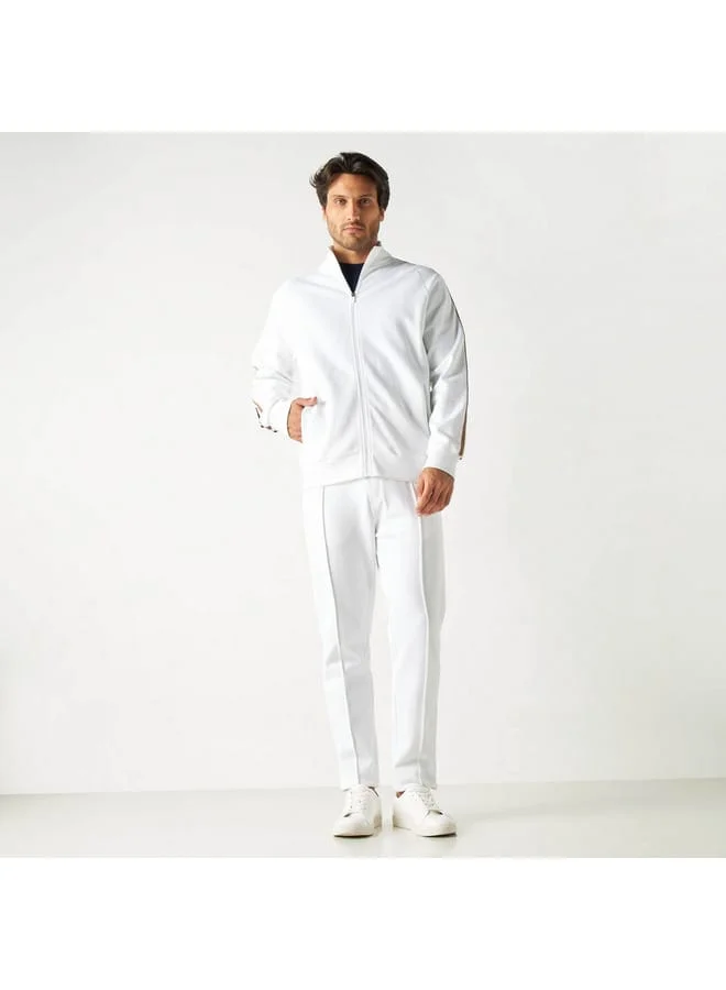 Iconic Iconic Zip Through Jacket with High Neck and Long Raglan Sleeves