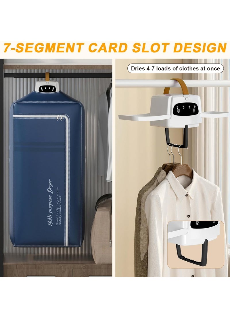 مجفف ملابس كهربائي محمول، آلة تجفيف متعددة الوظائف، تجفيف سريع قابل للفصل، مجفف ملابس للسفر، منشر ملابس مدفأ، تدفئة ملابس خزانة الملابس مع مؤقت، غطاء من القماش - Image 4