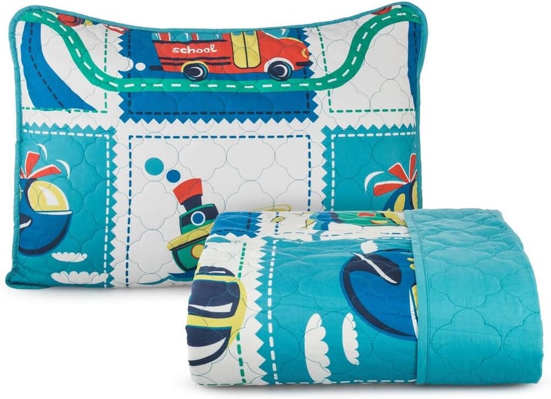 Orange Bed & Bath | New Big | 2-Piece Single Bed Sheet | Big vehicles - Image 1