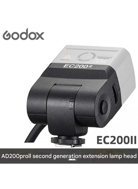 Godox EC200 II Extension Flash Head with 2 Meter Cord for Godox AD200 Pro II AD200Pro II AD200ProII Speedlite