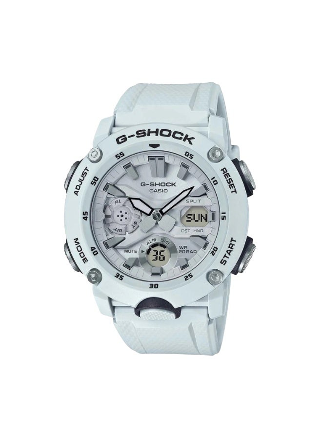 Casio G-SHOCK GA-2000S-7ADR, Carbon Core Guard Analog-Digital Watch, Shock Resistant, 200M Water Resistant, LED Light, World Time, Stopwatch, Countdown Timer, Multi Alarm - Image 1