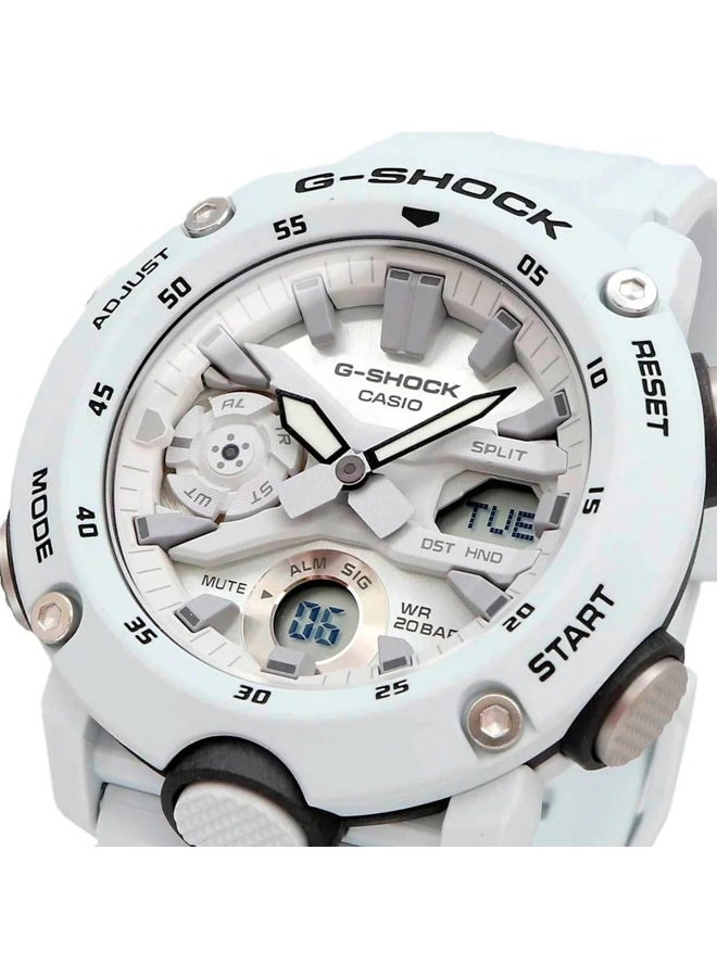 Casio G-SHOCK GA-2000S-7ADR, Carbon Core Guard Analog-Digital Watch, Shock Resistant, 200M Water Resistant, LED Light, World Time, Stopwatch, Countdown Timer, Multi Alarm - Image 2