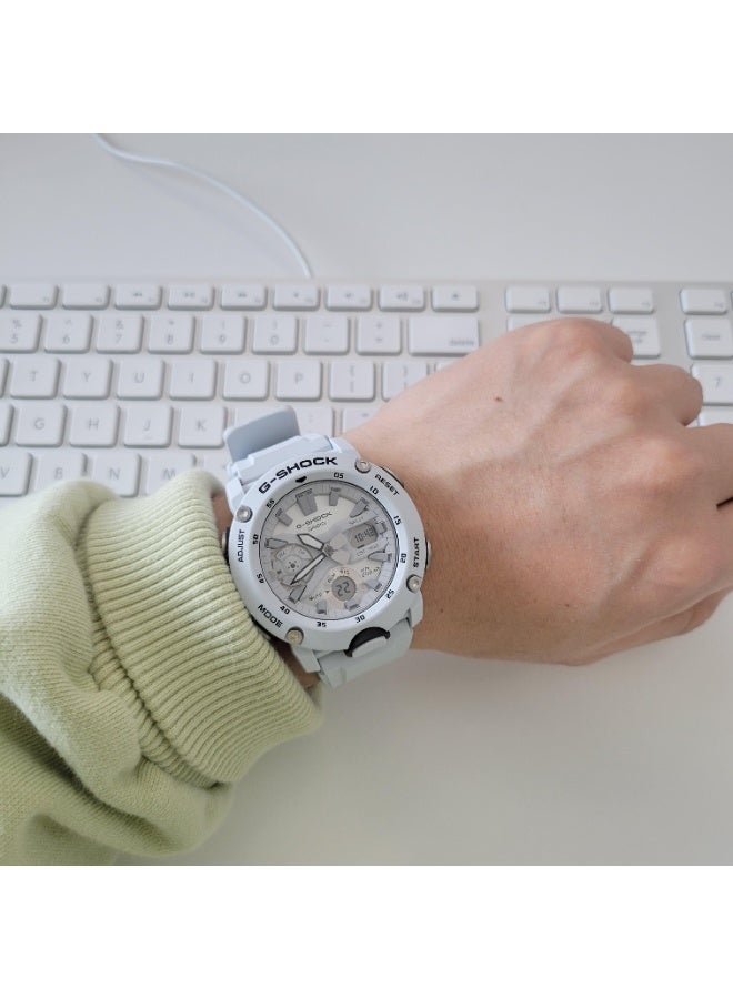 Casio G-SHOCK GA-2000S-7ADR, Carbon Core Guard Analog-Digital Watch, Shock Resistant, 200M Water Resistant, LED Light, World Time, Stopwatch, Countdown Timer, Multi Alarm - Image 5
