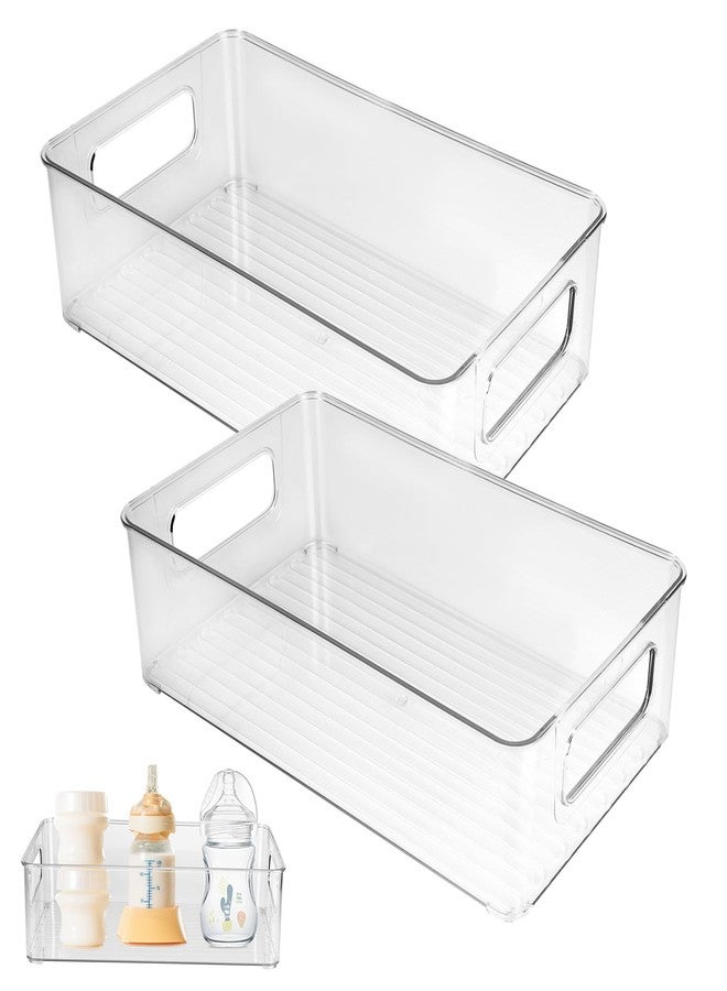 CTTZCKJ Baby Bottle Organizer Plastic Storage Center for Baby Bottles and Food Jars Baby Bottle Organizer for Cabinet, Perfect Organizer for Kitchen Cabinet, Pantry, Refrigerator, and Countertop（2 pcs） - Image 1