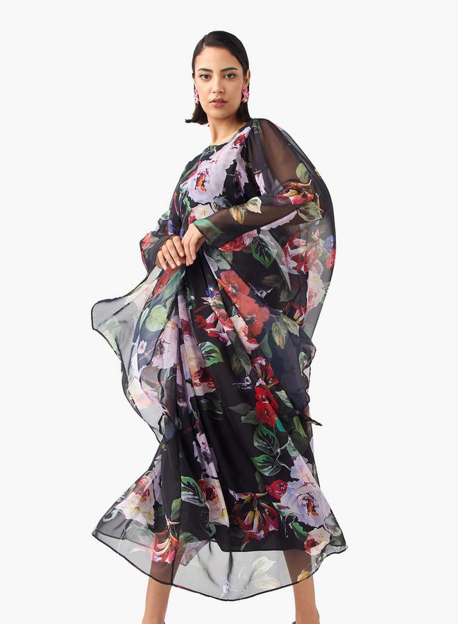 تواكستريمز فستان بطبعات زهور وأكمام منفوشة من تو إكستريمز - Image 1