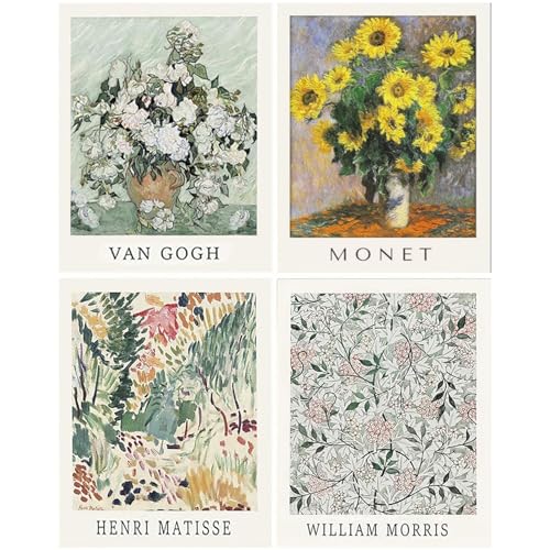 KICHANG 4 Pack Vintage Vase Diamond Art Kits for Adults Beginner, DIY Modern Diamond Painting 5D Round Full Drill Diamond Dots Gem Art Crafts with Tools,Funny Crafts for Home Wall Decor&Gift-12x16in - Image 1