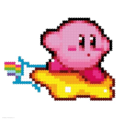 TOMY Jixelz Remix Warp Star Kirby Pixel Art DIY SnapTogether Collectible with Wall Hanger and Display Stand Gamer Room Decor for Desk or Wall Kids Valentines Day Gifts 700 Pieces Ages 8 Years - Image 1