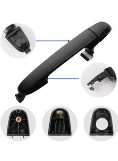 Bukela 4Pcs Exterior Door Handles for Hyundai Sonata 2006 2007 2008 2009 2010, Front and Rear, Drive & Passenger Side Replaces ‎82651-3K00,Black  - Image 5