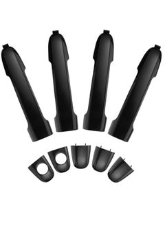 Bukela 4Pcs Exterior Door Handles for Hyundai Sonata 2006 2007 2008 2009 2010, Front and Rear, Drive & Passenger Side Replaces ‎82651-3K00,Black  - Image 1