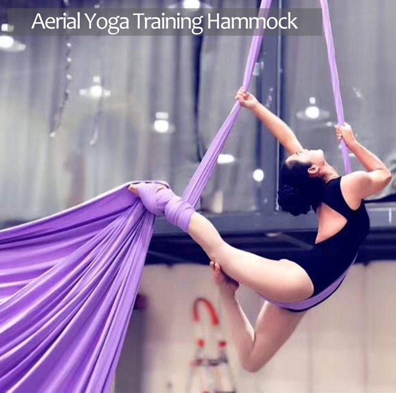 SYCYKA Deluxe Aerial Yoga Equipment Set - Hammock, Acrobatic, Dance (10m x 2.8m) - Sky Blue - Image 2