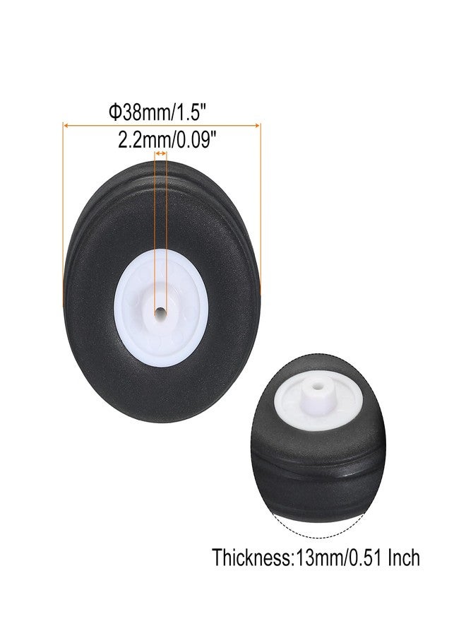 MECCANIXITY RC Airplane Wheels 1.5" OD RC Airplane,Aircraft PU Sponge Wheels,Tire Tail Wheel RC Aircraft Foam Wheel Replacement for DIY RC Model Plane Aircraft Pack of 4 - Image 2