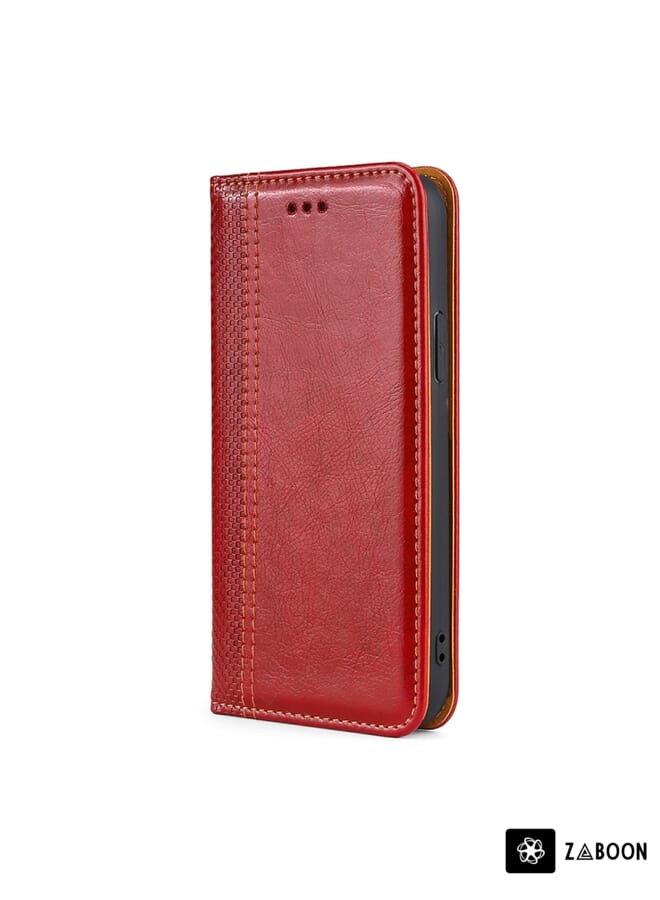 Zaboon Protective Case For Huawei Y7P / P40 Lite E / Honor 9C Protective Case Foreign Version Skin Feel Crocodile Texture Magnetic Clasp PU Leather - Image 2