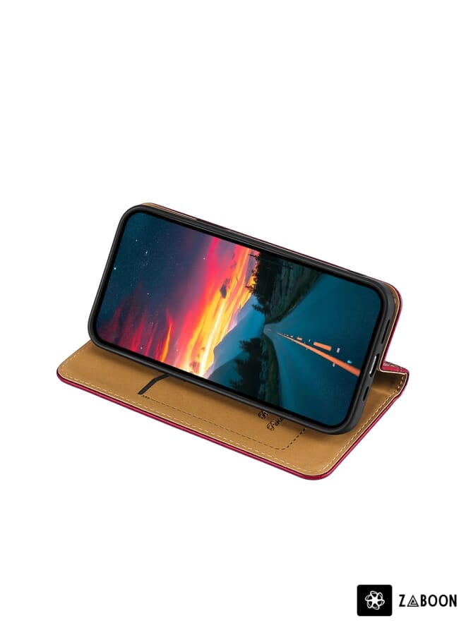 Zaboon Protective Case For Huawei Y7P / P40 Lite E / Honor 9C Protective Case Foreign Version Skin Feel Crocodile Texture Magnetic Clasp PU Leather - Image 5