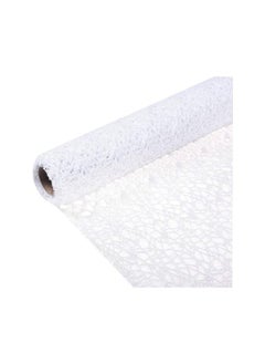 Mesh Ribbon Roll Spider Web Deco Ribbon Lace Net Jute Mesh Trim Ribbon Gauze Roll for DIY Craft Flower Gift Packaging Door Curtain Background (White)