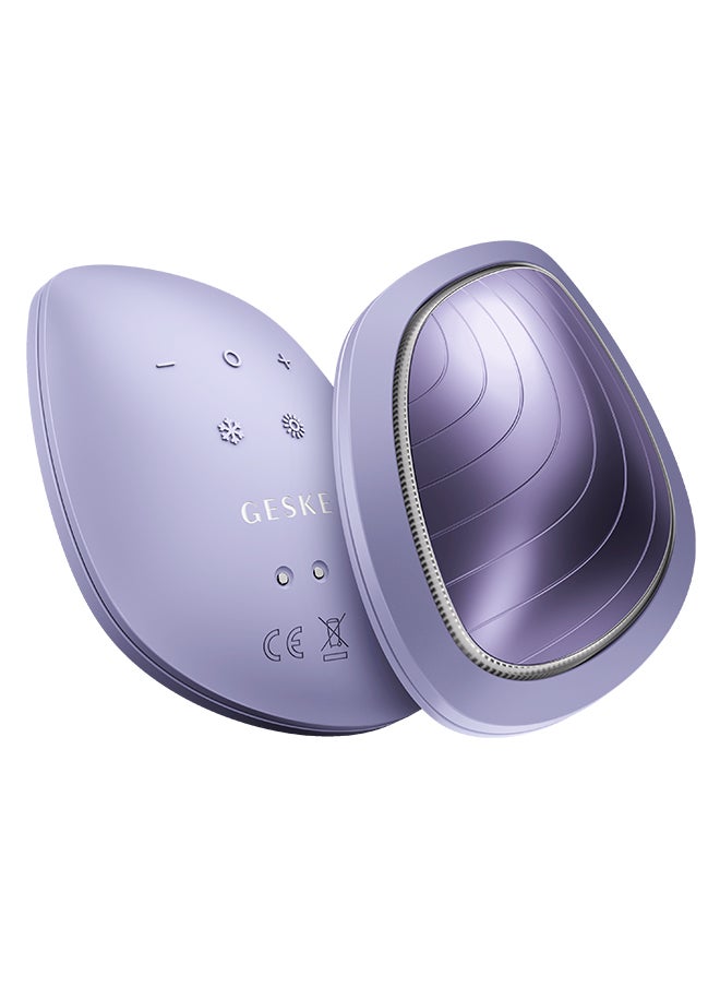 GESKE - SmartAppGuided Sonic Warm & Cool Mask | 9 in 1 | Beauty LED Face Mask | Facial Glow | Full Spectrum LED Light | Best Face Massager | Vibrating Mask | Warm and Cold Skincare - Purple - Image 1