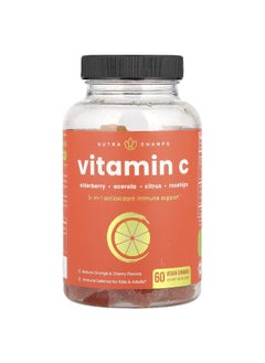NutraChamps NutraChamps, Vitamin C, Natural Orange & Cherry, 60 Vegan Gummies  - Image 1