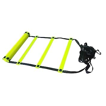 Fitfix® Super Speed Agility Ladder - Track and Field Sports Training for Football & Any Sports - 2 Meter, Flat and Lightweight - Adjustable 5 Yellow Rungs - Image 1