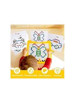 Generic Magnetic Drawing Board for Kids and Toddlers .Large Doodle Board with Pen and Magnet Colorful Beads, Montessori Magnetic Dot Board for Kids Ages 3 to 6  - Image 2