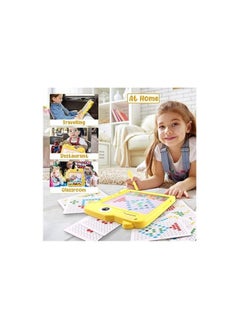 Generic Magnetic Drawing Board for Kids and Toddlers .Large Doodle Board with Pen and Magnet Colorful Beads, Montessori Magnetic Dot Board for Kids Ages 3 to 6  - Image 4