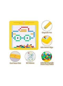 Generic Magnetic Drawing Board for Kids and Toddlers .Large Doodle Board with Pen and Magnet Colorful Beads, Montessori Magnetic Dot Board for Kids Ages 3 to 6  - Image 5