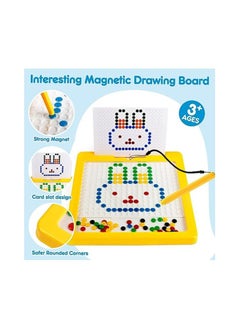 Generic Magnetic Drawing Board for Kids and Toddlers .Large Doodle Board with Pen and Magnet Colorful Beads, Montessori Magnetic Dot Board for Kids Ages 3 to 6  - Image 3