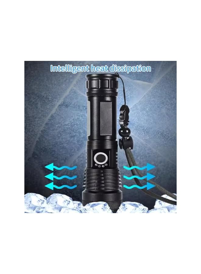 promass 32000 High Lumens LED Flashlight,Rechargeable Handheld Torch Light 5 Lighting Modes with LCD Power Display,Water Resistant Torch forCamping,Outdoor, Emergency - Image 5