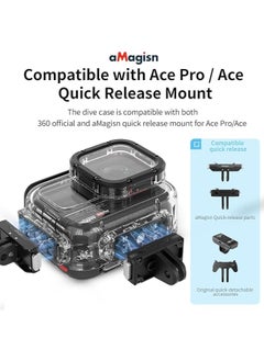aMagisn 60m Camera Diving Case Waterproof Case for Insta360 Ace Pro For Insta360 Ace Underwater Case Action Camera Accessories  - Image 4