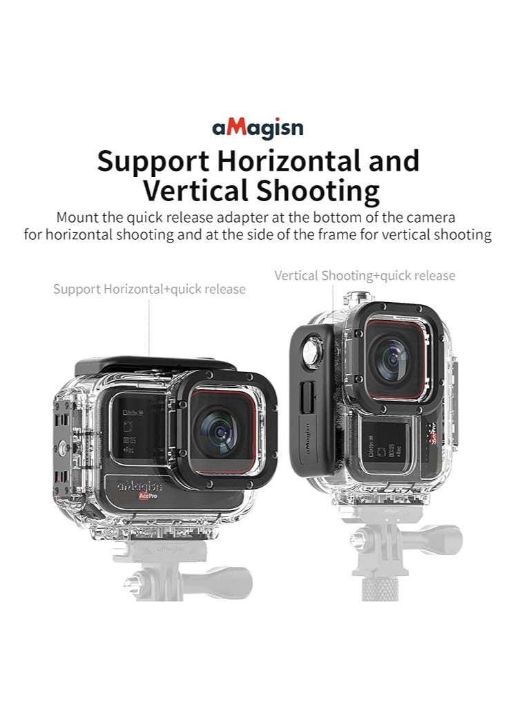 aMagisn 60m Camera Diving Case Waterproof Case for Insta360 Ace Pro For Insta360 Ace Underwater Case Action Camera Accessories  - Image 5