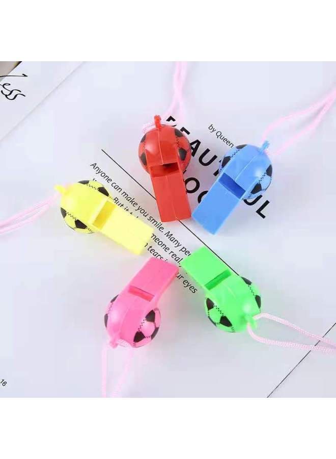Sporting Goods Children With Rope Plastic Football Whistle World Cup Referee Send Rope-Color:Smiley - Image 3