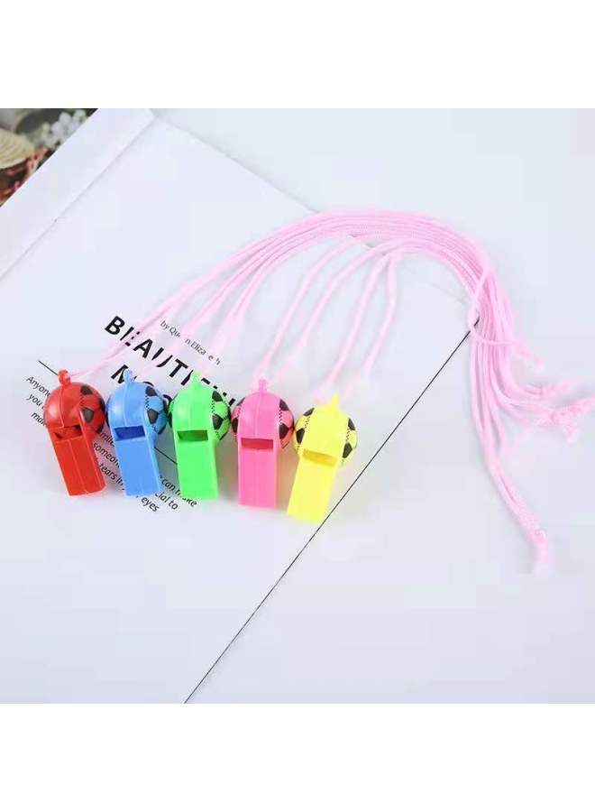 Sporting Goods Children With Rope Plastic Football Whistle World Cup Referee Send Rope-Color:Smiley - Image 2