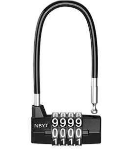 Excefore Heavy Duty Combination Lock, 3.5 Inch Waterproof Long Shackle Gate Lock, 4 Wheel Combination Padlock, Suitable for Home, Toolbox, School & Garage  - Image 1