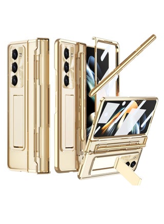 4-in-1 Hinge Clear Protective Case for Samsung Z Fold 5 with Kickstand. Stylish Gold Case for Galaxy Z Fold 5 and Galaxy Z Fold 5 5G - pzsku/Z0410E3A2F112FB4CFAA9Z/45/_/1690722058/7cc8be03-6e45-46fa-a9eb-57e3c1c98a55