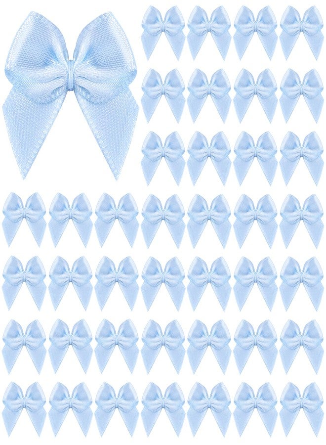 TINKRSTUFF 60PCS Tinkrstuff Blue Mini Bows for Crafts, 1 * 1 inch Fabric Small Bows for Crafting Decoration,Satin Ribbon Tiny Bow for Clothes Ornament, Cute Accessories DIY Embellishments for Crafts,Gifts,Party - Image 1